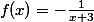 f(x)=-\frac{1}{x+3}