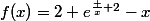 f(x)=2 e^{\frac x 2}-x