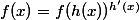 f(x)=f(h(x))^{h'(x)}