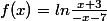 f(x)=ln\frac{x+3}{-x-7}