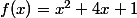 f(x)=x^2+4x+1
