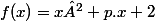 f(x)=x²+p.x+2