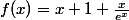 f(x)=x+1+\frac{x}{e^{x}}