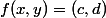 f(x,y)=(c,d)