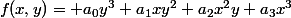 f(x,y)= a_0y^3+a_1xy^2+a_2x^2y+a_3x^3