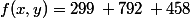 f(x,y)=299\, 792\, 458