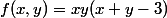 f(x,y)=xy(x+y-3)