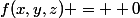 f(x,y,z) =  0