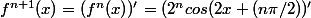 f^{n+1}(x)=(f^n(x))'=(2^ncos(2x+(n\pi/2))'