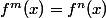 f^m(x)=f^n(x)