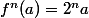f^n(a)=2^na