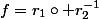 f=r_1\circ r_2^{-1}
