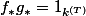f_*g_*=1_{k^{(T)}}