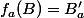 f_a(B)=B'_a
