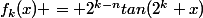 f_k(x) = 2^{k-n}tan(2^k x)