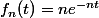 f_n(t)=ne^{-nt}