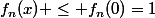 f_n(x) \le f_n(0)=1