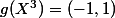 g(X^3)=(-1,1)