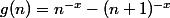 g(n)=n^{-x}-(n+1)^{-x}
