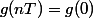 g(nT)=g(0)