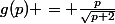 g(p) = \frac{p}{\sqrt{p+2}}