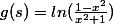 g(s)=ln(\frac{1-x^2}{x^2+1})