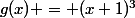 g(x) = (x+1)^3
