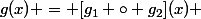 g(x) = [g_{1} \circ g_{2}](x) 