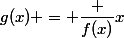 g(x) = \dfrac {f(x)}x