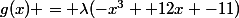 g(x) = \lambda(-x^3 +12x -11)