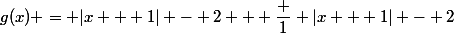 g(x) = |x + 1| - 2 + \dfrac 1 {|x + 1| - 2}