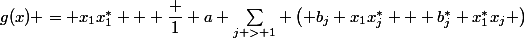 g(x) = x_1x_1^* + \dfrac 1 a \sum_{j > 1} \left( b_j x_1x_j^* + b_j^* x_1^*x_j \right)