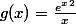 g(x)=\frac{e^x^2}{x}