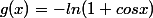 g(x)=-ln(1+cosx)