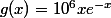 g(x)=10^6xe^{-x}