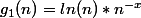 g_{1}(n)=ln(n)*n^{-x}