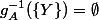 g_A^{-1}(\{Y\})=\emptyset