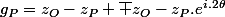 g_P=z_O-z_P+\overline {z_O-z_P}.e^{i.2\theta}
