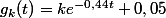 g_k(t)=ke^{-0,44t}+0,05