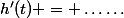 h'(t) = \ldots\ldots