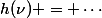 h(\nu) = \cdots