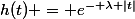 h(t) = e^{- \lambda |t|}