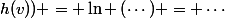 d(h(u);h(v)) = \ln \left(\cdots) = \cdots