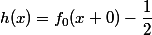 h(x)=f_{0}(x+0)-\dfrac{1}{2}