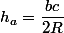 h_a=\dfrac{bc}{2R}