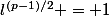 l^{(p-1)/2} = 1