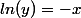 ln(y)=-x