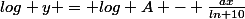 log y = log A - \frac{ax}{ln 10}