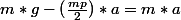 m*g-(\frac{mp}{2})*a=m*a