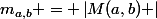 m_{a,b} = \left|M(a,b) \right|